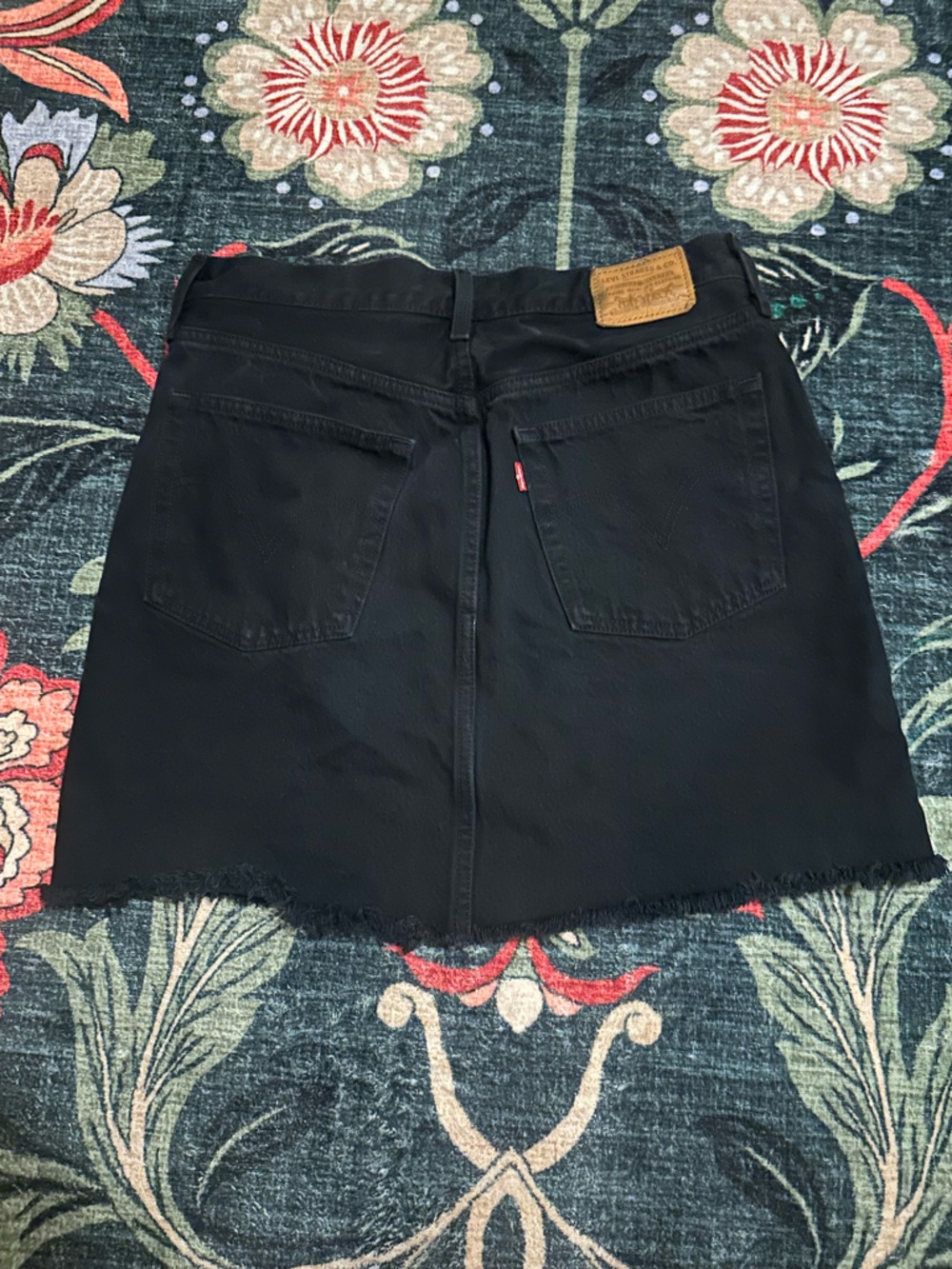 Levi’s Premium Black Button Fly Denim Skirt Size W30
